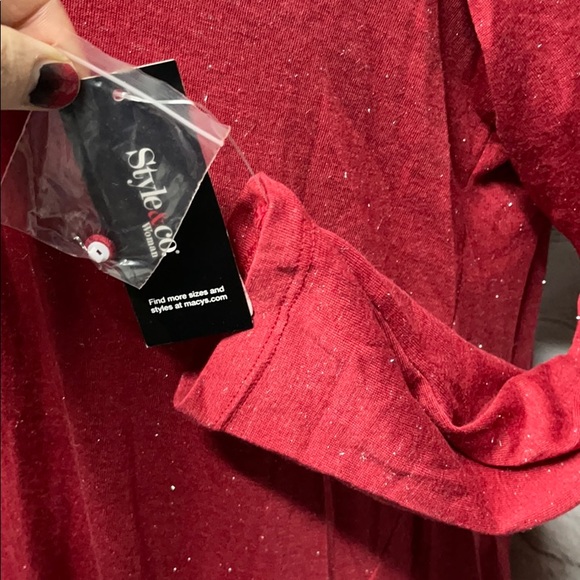 🎉SALE🎉 NWT Style & Co Shoulder Red Cut-Out 1X - Picture 8 of 16